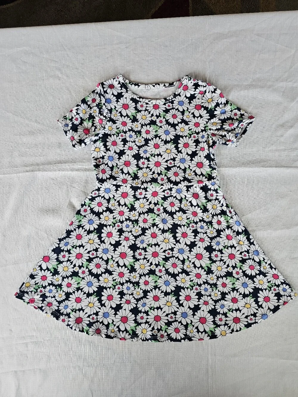 Member's Mark Girls Floral Daisy Summer Dress Size 7/8 Ultra Soft & Comfortable